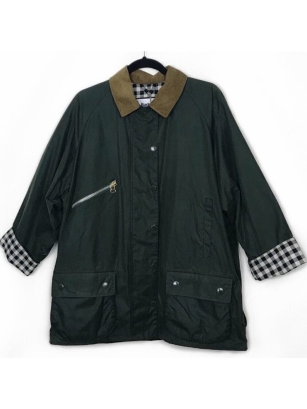 Barbour by AlexaChung Green Edith Waxed Jacket US 8
